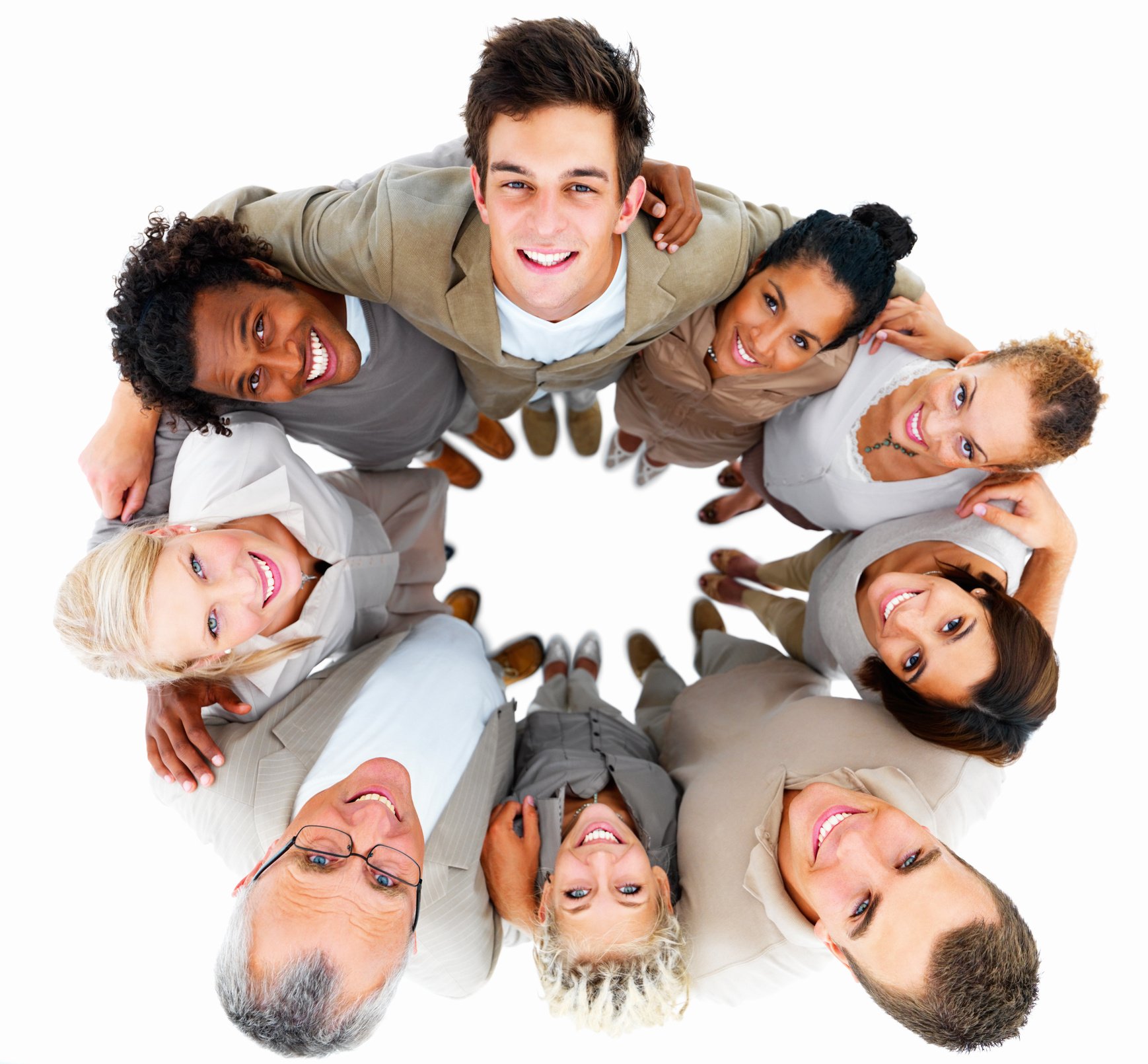 Group of people smiling